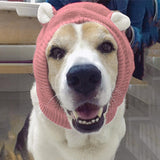 Maxbell Dog Knitted Hat Winter Pet Ear Muffs Noise Protection Multiple Functions Pink