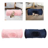 Maxbell Cat Tunnel Running Interactive Toys Built in Crinkle Paper for Indoor Cats Pink