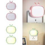 Maxbell 2x LED Night Light Socket Light Dusk to Dawn for Bedroom Baby Nursing Corner pink