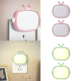 Maxbell 2x LED Night Light Socket Light Dusk to Dawn for Bedroom Baby Nursing Corner pink