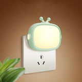 Maxbell 2x LED Night Light Socket Light Dusk to Dawn for Bedroom Baby Nursing Corner green