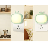 Maxbell 2x LED Night Light Socket Light Dusk to Dawn for Bedroom Baby Nursing Corner green