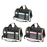 Maxbell Puppy Carrier Cat Carrier Ventilated 17.3x11x11inch Collapsible Practical Black Blue Mixed