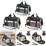 Maxbell Puppy Carrier Cat Carrier Ventilated 17.3x11x11inch Collapsible Practical Black Blue Mixed
