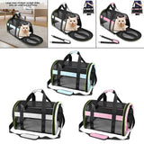 Maxbell Puppy Carrier Cat Carrier Ventilated 17.3x11x11inch Collapsible Practical Black Blue Mixed