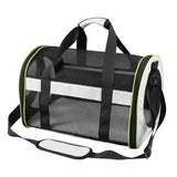 Maxbell Puppy Carrier Cat Carrier Ventilated 17.3x11x11inch Collapsible Practical Black Grey Mixed