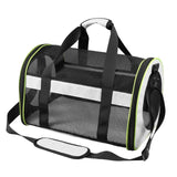 Maxbell Puppy Carrier Cat Carrier Ventilated 17.3x11x11inch Collapsible Practical Black Grey Mixed