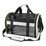 Maxbell Puppy Carrier Cat Carrier Ventilated 17.3x11x11inch Collapsible Practical Black Grey Mixed