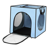 Maxbell Pet Cats Dogs Hair Drying Box Foldable Dryer Case Drying Room Lightweight Blue