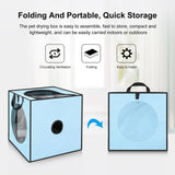 Maxbell Pet Cats Dogs Hair Drying Box Foldable Dryer Case Drying Room Lightweight Blue