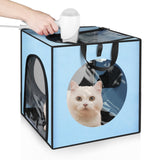 Maxbell Pet Cats Dogs Hair Drying Box Foldable Dryer Case Drying Room Lightweight Blue