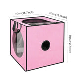 Maxbell Pet Cats Dogs Hair Drying Box Foldable Dryer Case Drying Room Lightweight Pink