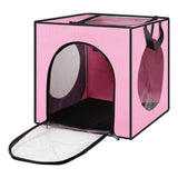 Maxbell Pet Cats Dogs Hair Drying Box Foldable Dryer Case Drying Room Lightweight Pink