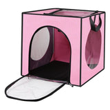 Maxbell Pet Cats Dogs Hair Drying Box Foldable Dryer Case Drying Room Lightweight Pink