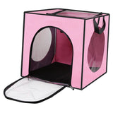 Maxbell Pet Cats Dogs Hair Drying Box Foldable Dryer Case Drying Room Lightweight Pink