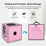 Maxbell Pet Cats Dogs Hair Drying Box Foldable Dryer Case Drying Room Lightweight Pink
