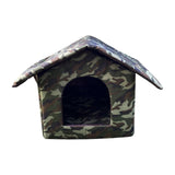 Maxbell Portable Outdoor Cat House Weatherproof Pet Bed Kitten House Winter Green