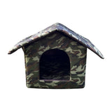 Maxbell Portable Outdoor Cat House Weatherproof Pet Bed Kitten House Winter Green