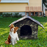 Maxbell Portable Outdoor Cat House Weatherproof Pet Bed Kitten House Winter Green