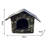 Maxbell Portable Outdoor Cat House Weatherproof Pet Bed Kitten House Winter Green