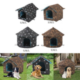 Maxbell Oxford Cloth Outdoor Feral Cats Warm House Waterproof Bed Kennel Tent Winter Square S Black
