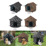Maxbell Oxford Cloth Outdoor Feral Cats Warm House Waterproof Bed Kennel Tent Winter Square S Black
