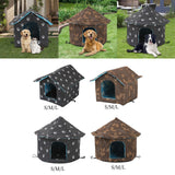 Maxbell Oxford Cloth Outdoor Feral Cats Warm House Waterproof Bed Kennel Tent Winter Square S Black