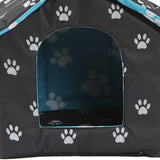 Maxbell Oxford Cloth Outdoor Feral Cats Warm House Waterproof Bed Kennel Tent Winter Square l Size black