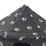Maxbell Oxford Cloth Outdoor Feral Cats Warm House Waterproof Bed Kennel Tent Winter Round S Black