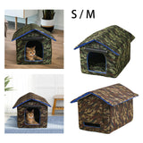 Maxbell Waterproof Outdoor Pet House Sleeping Bed Nest for Stray Cat Kitten Green S