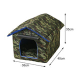 Maxbell Waterproof Outdoor Pet House Sleeping Bed Nest for Stray Cat Kitten Green M