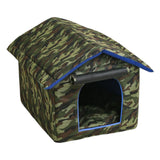 Maxbell Waterproof Outdoor Pet House Sleeping Bed Nest for Stray Cat Kitten Green M