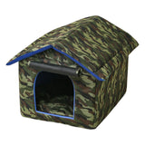 Maxbell Waterproof Outdoor Pet House Sleeping Bed Nest for Stray Cat Kitten Green M