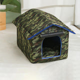 Maxbell Waterproof Outdoor Pet House Sleeping Bed Nest for Stray Cat Kitten Green M