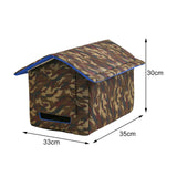 Maxbell Waterproof Outdoor Pet House Sleeping Bed Nest for Stray Cat Kitten Red S