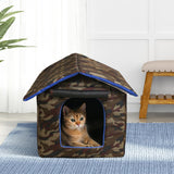 Maxbell Waterproof Outdoor Pet House Sleeping Bed Nest for Stray Cat Kitten Red M