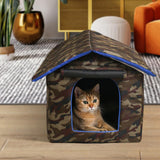 Maxbell Waterproof Outdoor Pet House Sleeping Bed Nest for Stray Cat Kitten Red M
