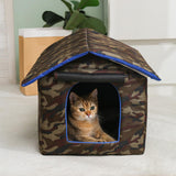 Maxbell Waterproof Outdoor Pet House Sleeping Bed Nest for Stray Cat Kitten Red M