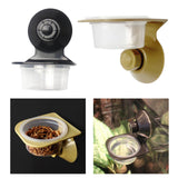 Maxbell Reptile Feeder Suction Cup Food Container for Gecko Bearded Dragon Supplies Black