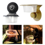 Maxbell Reptile Feeder Suction Cup Food Container for Gecko Bearded Dragon Supplies Black