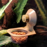 Maxbell Reptile Feeder Suction Cup Food Container for Gecko Bearded Dragon Supplies Yellow