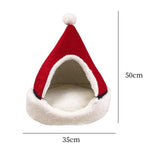 Maxbell Cat Cave Bed Kitten Puppy Winter Warm for Small Medium Large Dogs Cats Red