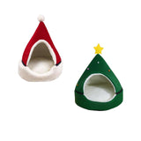 Maxbell Cat Cave Bed Kitten Puppy Winter Warm for Small Medium Large Dogs Cats Red
