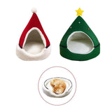 Maxbell Cat Cave Bed Kitten Puppy Winter Warm for Small Medium Large Dogs Cats Red