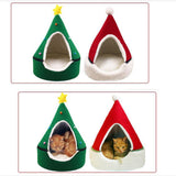 Maxbell Cat Cave Bed Kitten Puppy Winter Warm for Small Medium Large Dogs Cats Red
