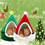 Maxbell Cat Cave Bed Kitten Puppy Winter Warm for Small Medium Large Dogs Cats Red