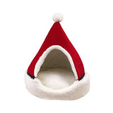 Maxbell Cat Cave Bed Kitten Puppy Winter Warm for Small Medium Large Dogs Cats Red