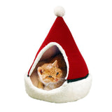 Maxbell Cat Cave Bed Kitten Puppy Winter Warm for Small Medium Large Dogs Cats Red