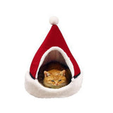 Maxbell Cat Cave Bed Kitten Puppy Winter Warm for Small Medium Large Dogs Cats Red