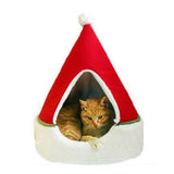 Maxbell Cat Cave Bed Kitten Puppy Winter Warm for Small Medium Large Dogs Cats Red